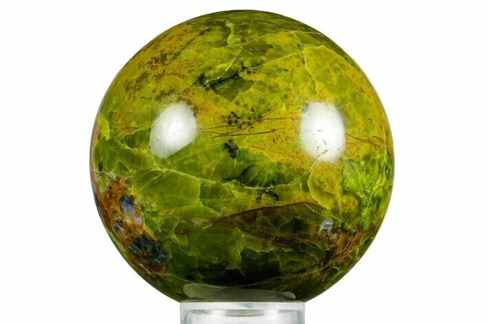 Polished Green Opal Sphere - Madagascar #361532